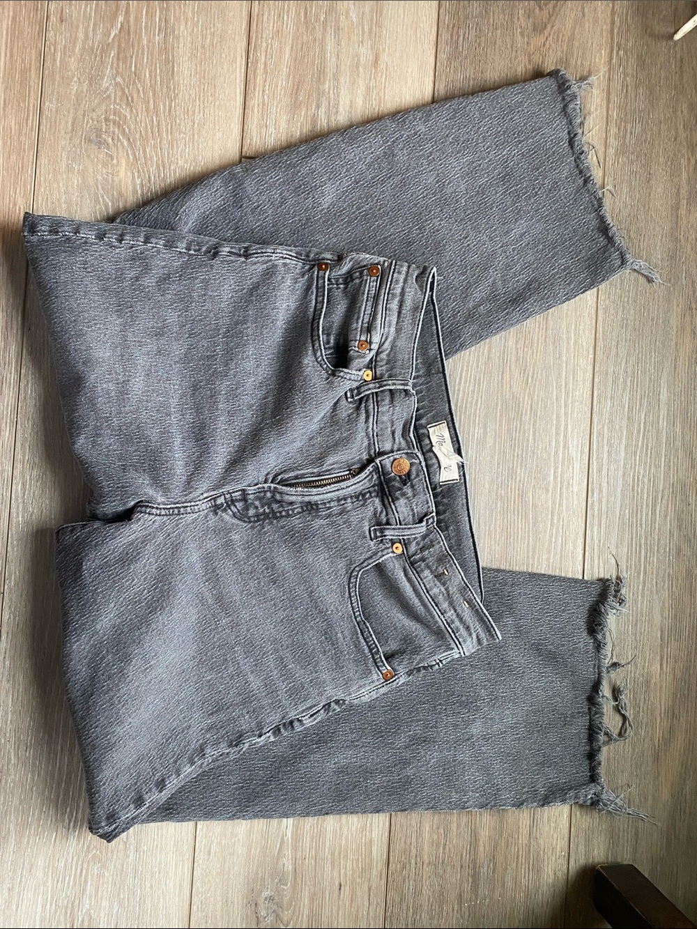 Madewell Straight-Leg Jeans in Charcoal